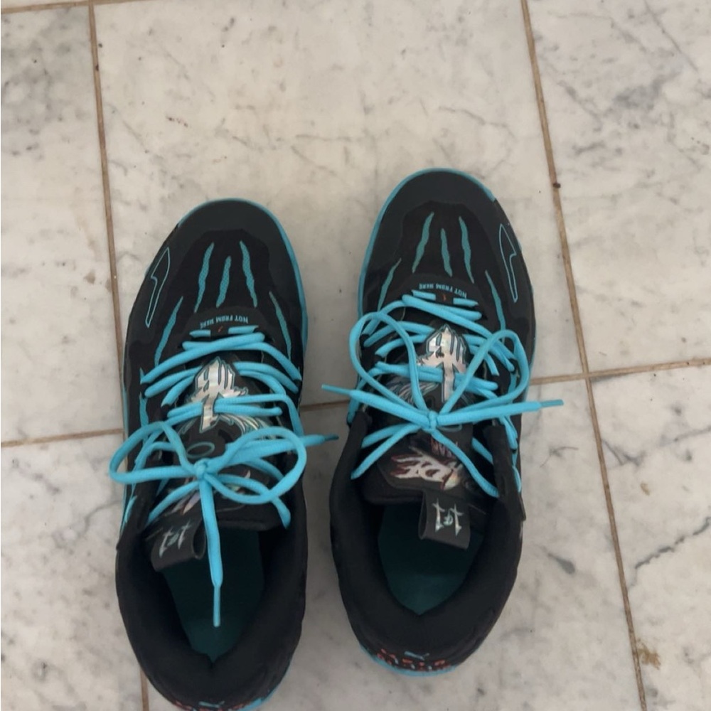 Black and Blue Athletic Sneakers